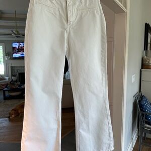 Zara white straight leg jeans, size 2